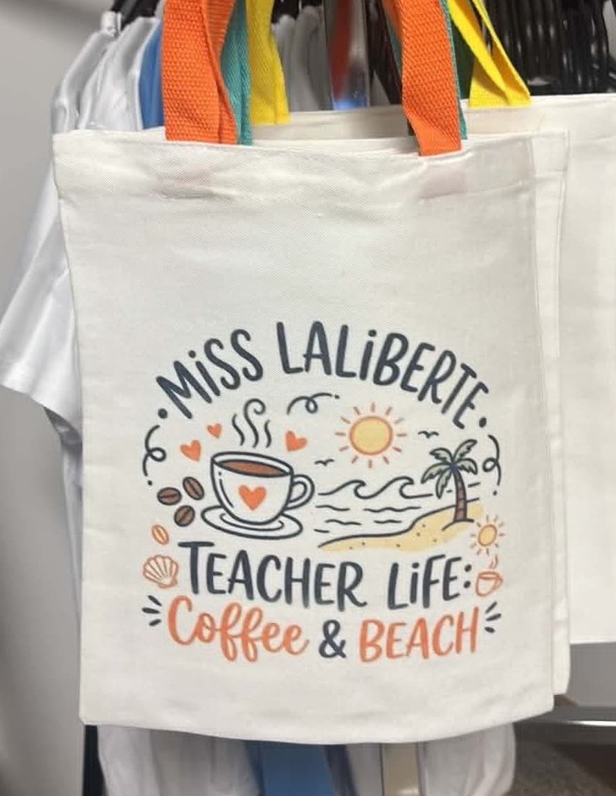 Custom teacher tote — Miss Laliberte